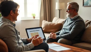 Guide for navigating Property Insurance Claims with a professional in a warm setting.