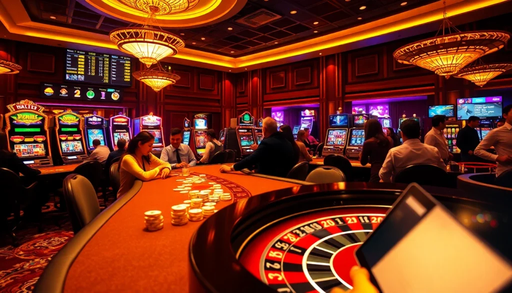 Visualizing the excitement of casino games while addressing the question, shbet lừa đảo không ?, with vibrant gambling elements.