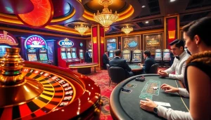 Tải App XN88 while enjoying an exciting online casino experience with players at poker and roulette tables.