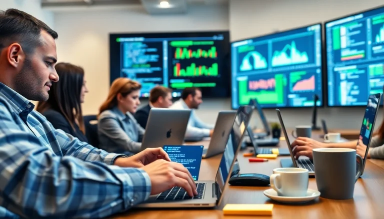 Engaged team at https://xqa.ca performing software quality assurance testing with modern tools.