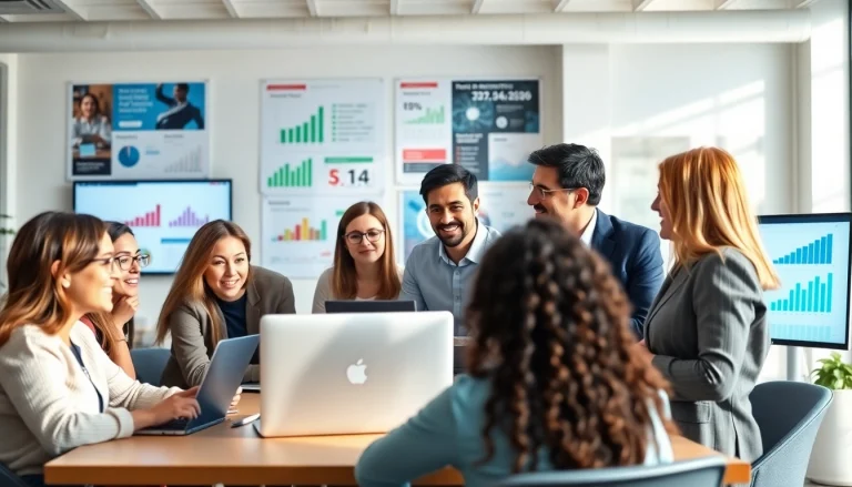 Digital marketing team collaborates at https://www.pnmmedia.com, showcasing creative strategies and teamwork in action.