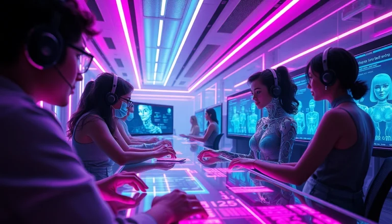 Engaging with NSFW AI tools in a futuristic digital landscape.