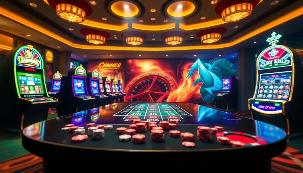Experience the excitement of gambling at https://ok88.tech/ with vibrant casino graphics and dynamic tables.
