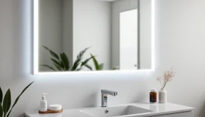 Erleben Sie sonni badspiegel mit elegantem Design und integrierter LED-Beleuchtung.