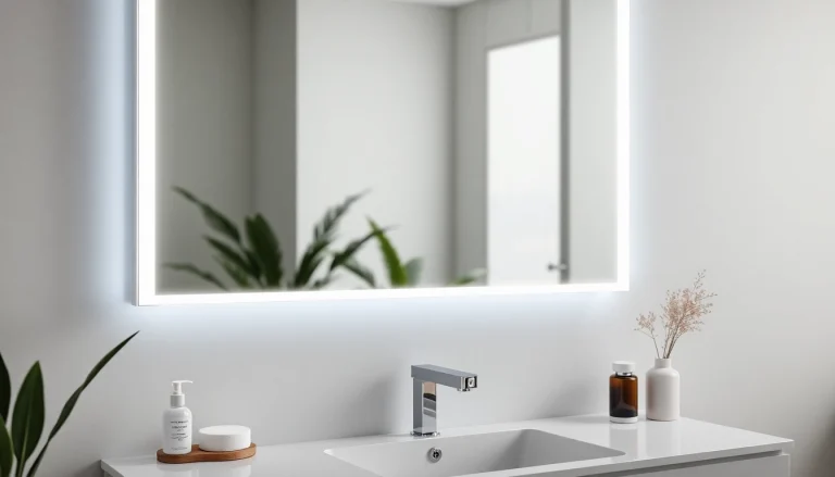 Erleben Sie sonni badspiegel mit elegantem Design und integrierter LED-Beleuchtung.