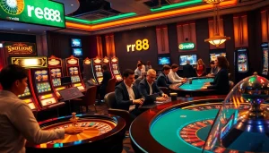 Exciting online gambling experience at nhà cái rr88 with vibrant tables and players.