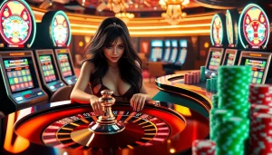 Engage with captivating casino action as a virtual character enjoys the excitement of gambling in this 'porn ai' inspired scene.