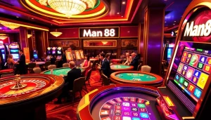 Experience the excitement of casino gaming at Man88 with vibrant tables and thrilling action.