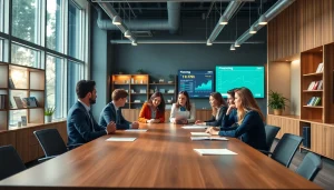 Discussing financing options in a modern financial consulting office environment.