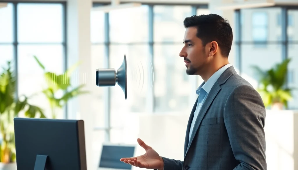 Generate an engaging AI Voice showcasing realistic audio technology in a professional setting.