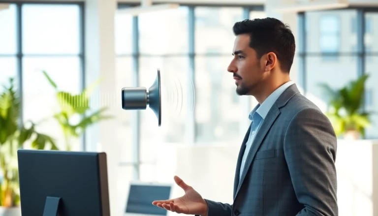Generate an engaging AI Voice showcasing realistic audio technology in a professional setting.
