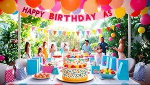 Celebrate a customizable birthday party with vibrant decorations and joyful guests.