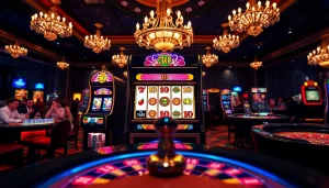 Rasakan sensasi situs slot di kasino yang hidup dengan mesin slot yang mendebarkan dan chip poker berwarna-warni.