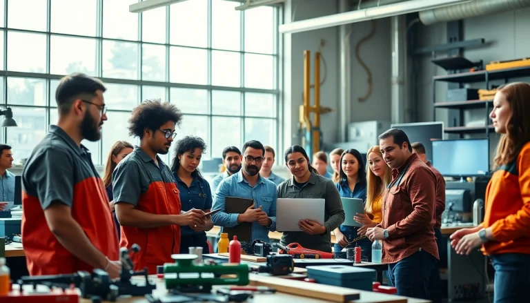 Engaging students learning hands-on skills at Trade School Tennessee classroom.