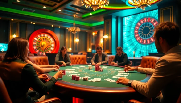 Playing poker in a luxurious casino atmosphere, inspired by hidden wiki dark web elements.