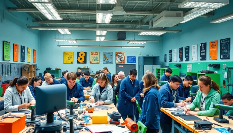 Engaged students at a Trade School Knoxville TN, showcasing hands-on learning experiences.