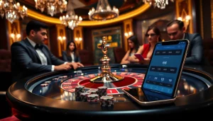 Experience thrilling gambling at https://nova8886.com/ with players engaging at a luxury casino table.