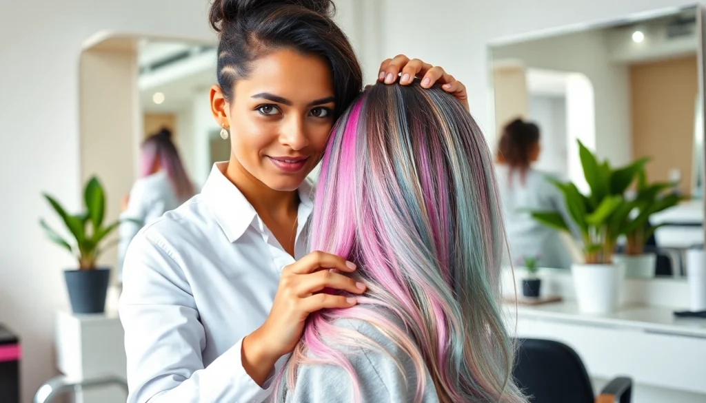 Hairstylist Craiova oferind servicii de coafură de excepție într-un salon modern.