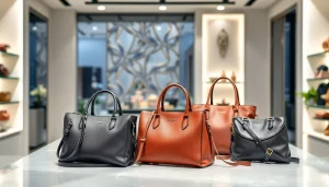 레플리카쇼핑몰에서 고품질 명품 가방을 전시한 사진