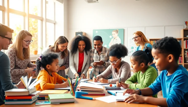 Engaging classroom scene showcasing educators fostering education equity and collaboration.