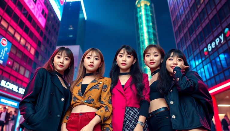 Group portrait of blackpink members, showcasing their unique styles and vibrant energy.