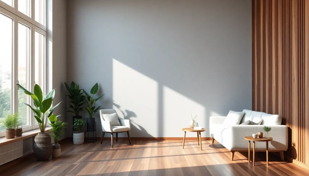 Stylish slat panels for walls in a cozy modern living room.