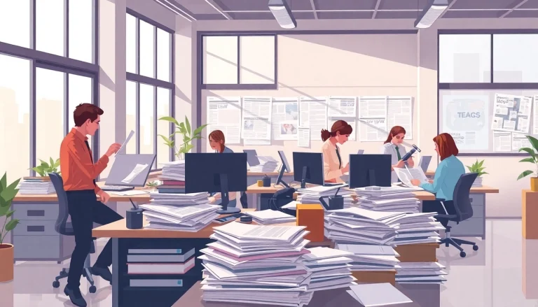 Engaging scene from https://www.thedailynewsonline.com's newsroom showcasing reporters collaborating on stories.