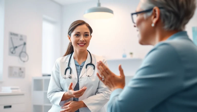 Ringiovanimento ovarico: Medico discute con paziente in un ambiente professionale e rilassante.