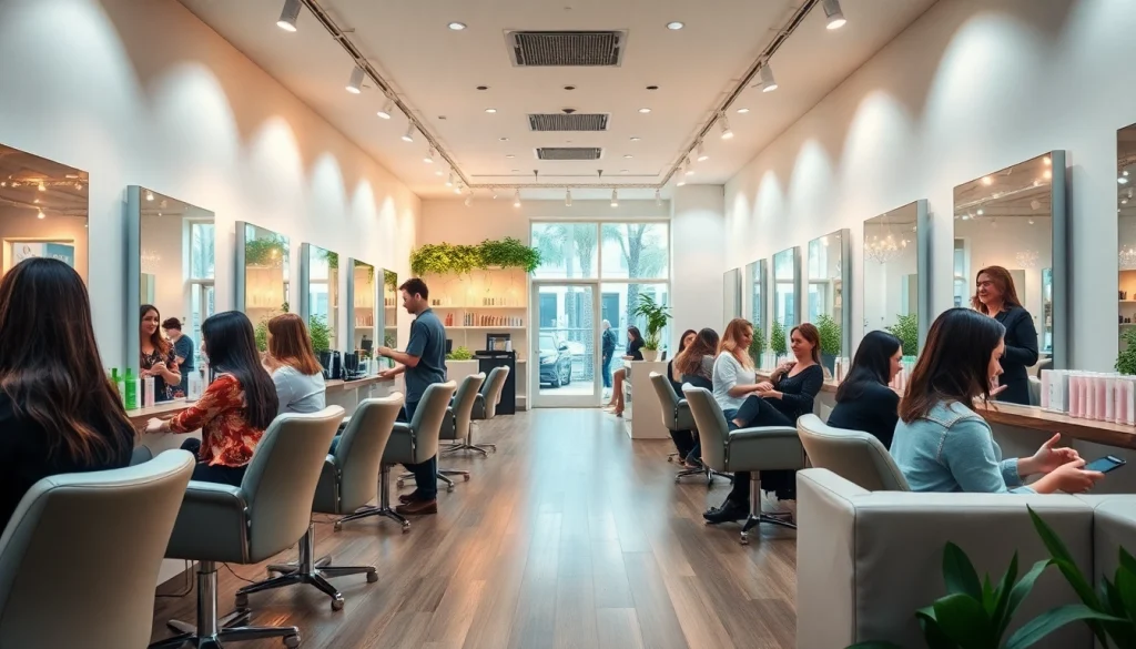 Experience the best hair salon in San Diego with a vibrant interior and professional stylists.