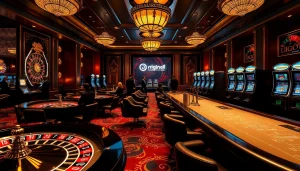 Experience the thrill of gambling at the original hidden wiki casino, showcasing vibrant roulette and poker.