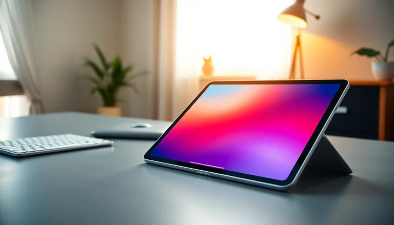 Interact with the iPad Pro 11 pulgadas showcasing its sleek design and vibrant display.
