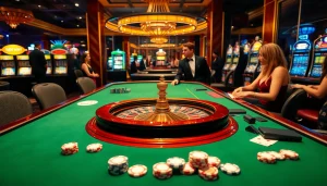 Immerse in a luxurious casino atmosphere with vibrant tables and exciting games like rik vip roulette.