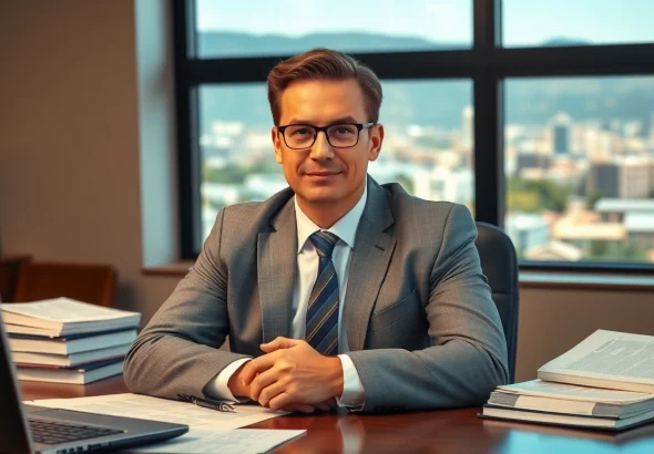 Engaged Personal Injury Lawyer in Grand Junction reviewing case documents.