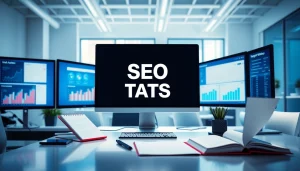 Visual representation of seo meta tags displayed on a computer screen in an office setting.