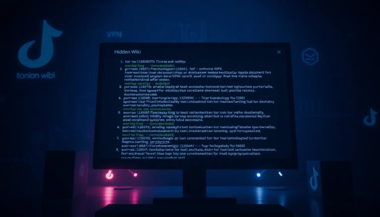 Explore the hidden wiki tor services inside a digital interface on the dark web.