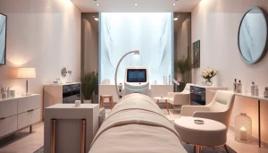 Explore the best cavitation machine: modern salon scene with ultrasonic device in use, showcasing body contouring.