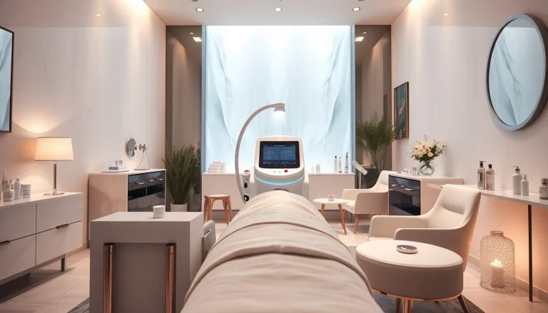 Explore the best cavitation machine: modern salon scene with ultrasonic device in use, showcasing body contouring.