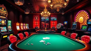 Para pemain terlibat dalam permainan poker strategis di meja mewah yang mencerminkan tren Utama4D Daftar dan peluang taruhan.