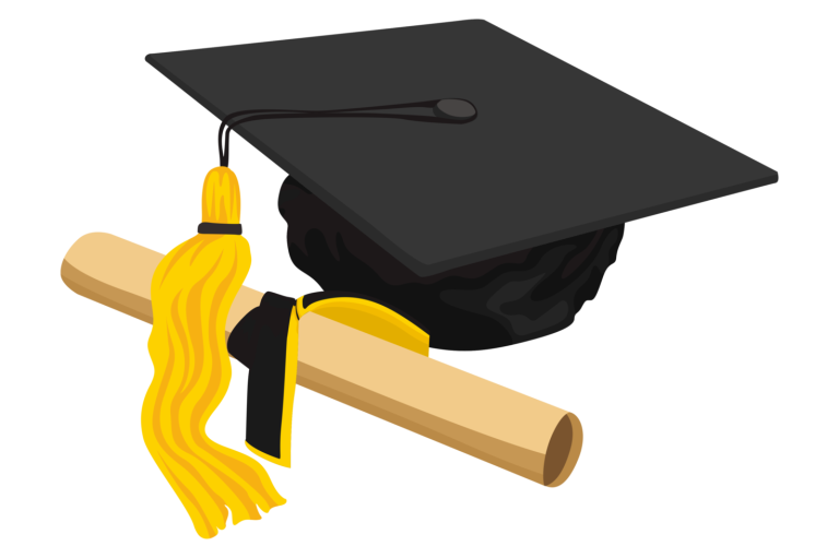 graduation-item-graduation-hat-and-graduation-certificate-roll-free-png