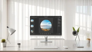 Image circle crop tool showcased on a modern interface, featuring easy-to-use cropping options and vibrant photo editing.