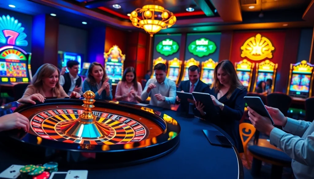 Exciting online gaming scene at https://uu88ae.com/ with vibrant casino elements and players engaged in action.
