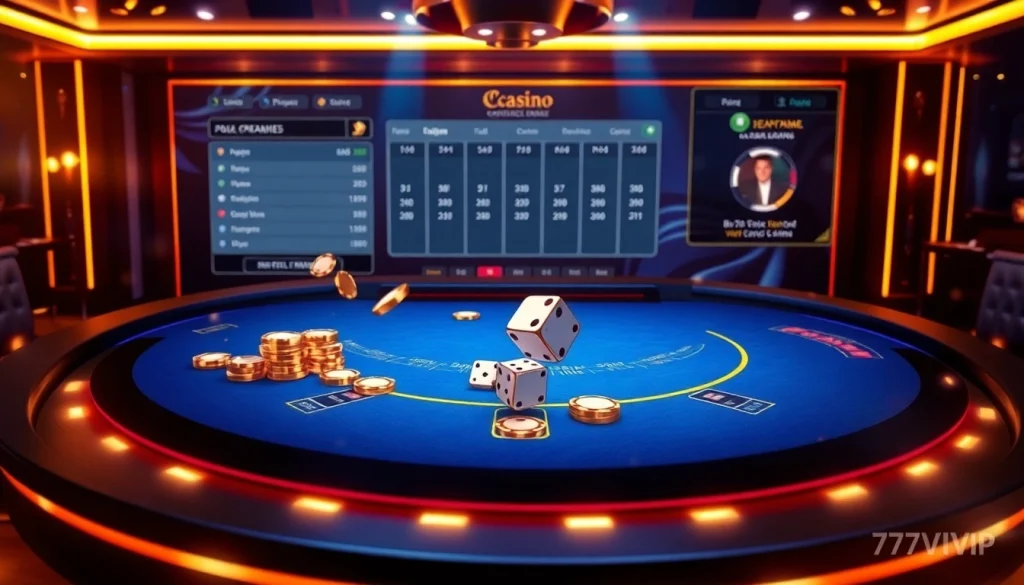 Engage with the thrilling world of online gambling at https://777vipbr.app/ featuring a high-tech poker table and exciting visuals.