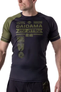 mens-g-team-rashguard-short-sleeve-od-green-and-black-front