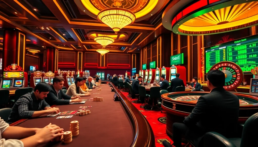 Engaged players making bets at SHBET's dynamic online casino tables.