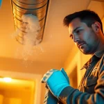 Air Duct Cleaning in Charlotte with a trusted technician using advanced tools to ensure indoor air quality.