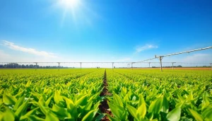 Discover effective land irrigation techniques in a vibrant agricultural landscape.