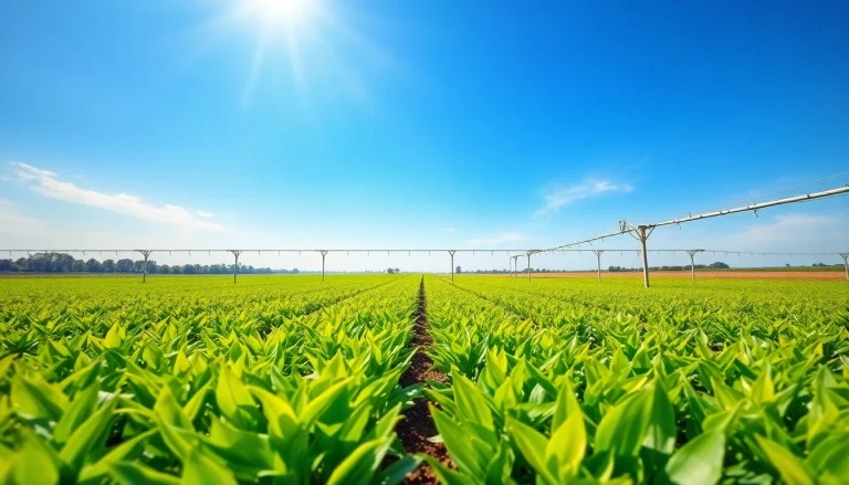 Discover effective land irrigation techniques in a vibrant agricultural landscape.