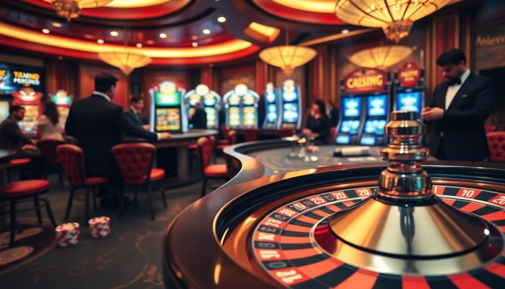 Découvrez le frisson du meilleur casino en ligne avec des machines à sous vibrantes et une élégante roue de roulette.