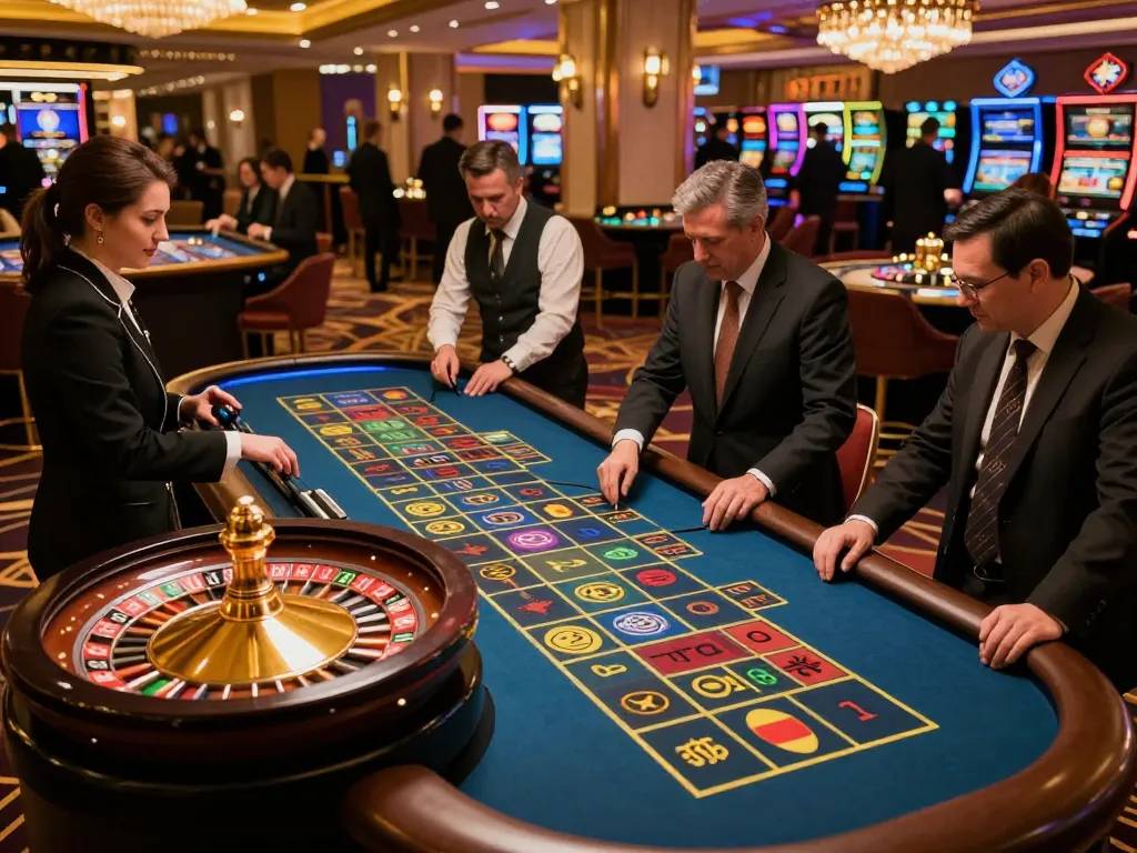Nikmati kegembiraan situs 1k di meja roulette yang meriah ini, pemain terlibat dalam taruhan dan permainan yang mendebarkan