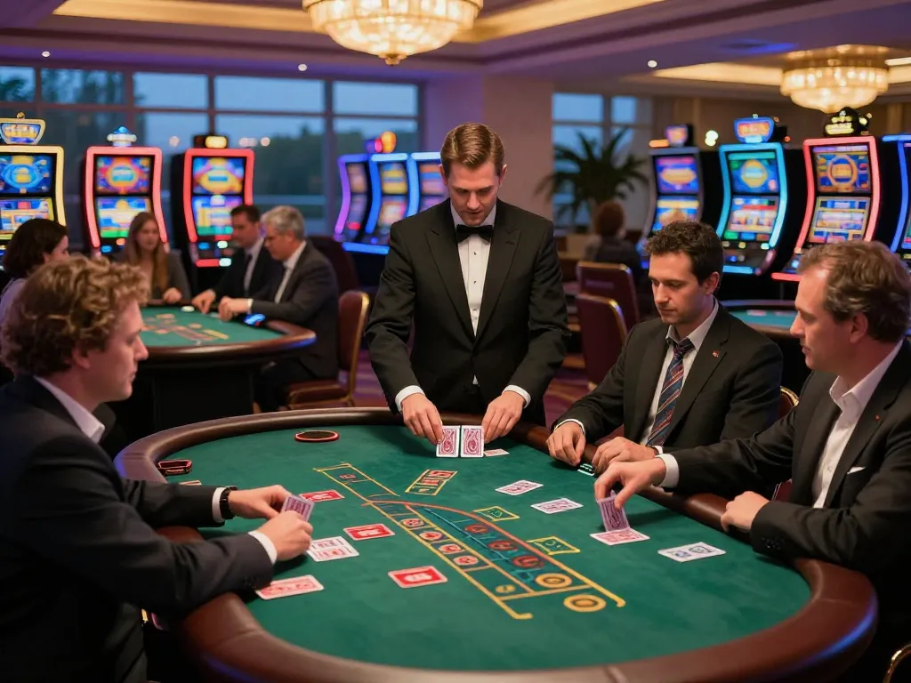Homepage of Bet88 shows players engaged at blackjack tables in a vibrant casino atmosphere.